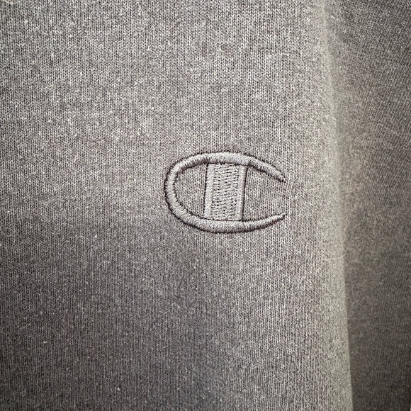 Champion Navy Blue Powerblend Fleece Hoodie - Oversized Boyfriend Fit (Size M) - Picture 3 of 8